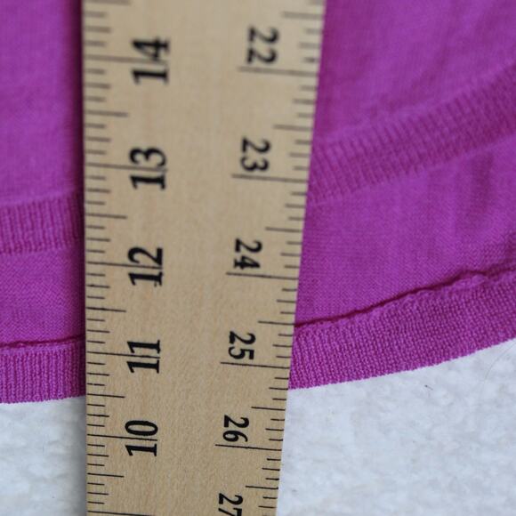 Polo Ralph Lauren Wool Sweater Womens Large Pink Merino Long Sleeve Minimalist - Picture 5 of 7
